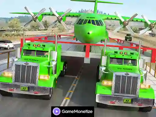Us army car transport truck — безплатна онлайн игра