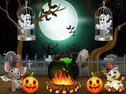 Halloween Twin Ghosts Rescue — безплатна онлайн игра