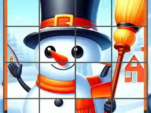 Happy Snowman Puzzle — безплатна онлайн игра