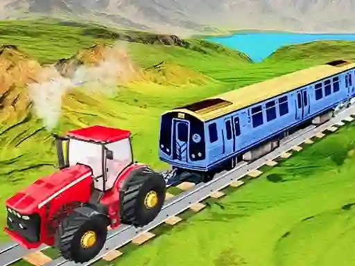 Chain Tractor Train Towing Game 3D — безплатна онлайн игра