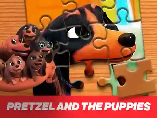 Pretzel and the puppies Jigsaw Puzzle — безплатна онлайн игра