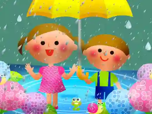 Kids Rainy Day Puzzle — безплатна онлайн игра