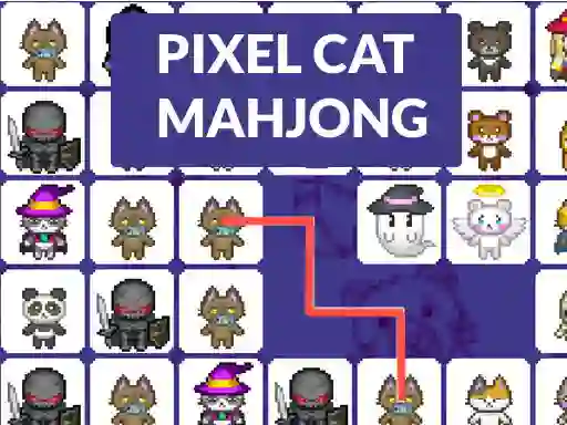Pixel cat mahjong — безплатна онлайн игра