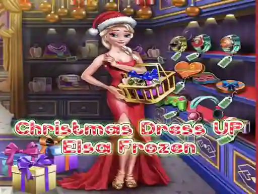 Elsa Frozen Christmas Dress up — безплатна онлайн игра