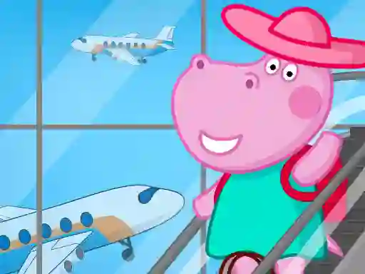 Hippo Family Airport Adventure — безплатна онлайн игра
