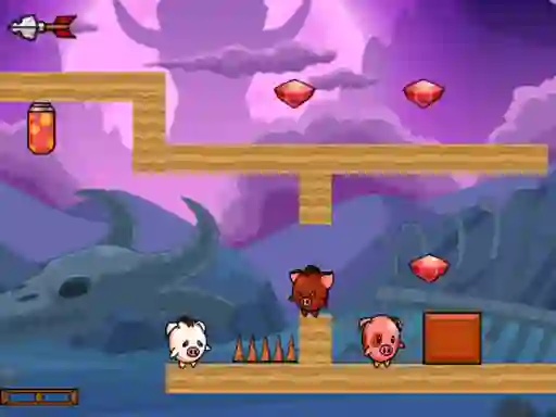 Pig Bros Adventure — безплатна онлайн игра