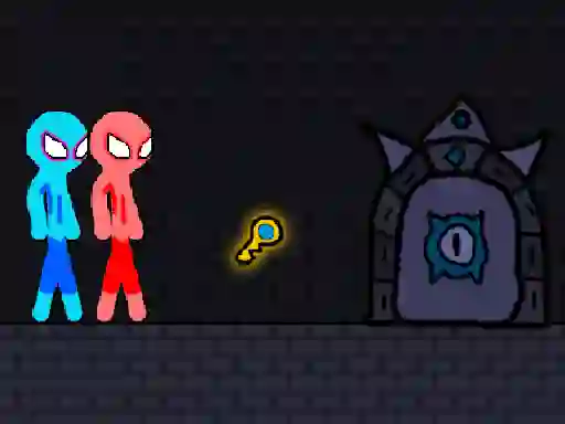 Red and Blue Stickman Rope — безплатна онлайн игра