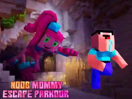 Noob Mommy Escape Parkour — безплатна онлайн игра