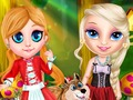 Игра Малката Елза в червената шапчица  онлайн