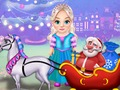 Игра Малката Елза чист коледен каре  онлайн