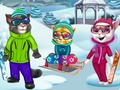 Игра Котенца Зимни Забавни  онлайн