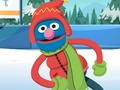 Игра 123 Зелената сусам: Зимни игри на Гроувър  онлайн