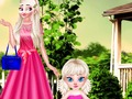 Игра Фотосесия на мама Елза и бебе  онлайн