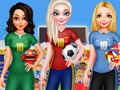 Игра BFF принцеса гласуват за футбол 2018  онлайн