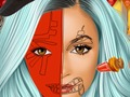 Игра Кайли Дженър: Изкуството да рисуваш лицето за Хелоуин  онлайн