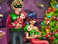 Игра Семейна Коледа на момичета на точки  онлайн