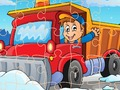 Игра Зимен камион мозайката  онлайн