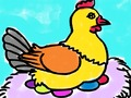 Игра Книжка за оцветяване на пиле  онлайн