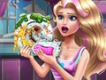 Игра Измиване на куклени съдове  онлайн