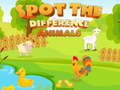 Игра Открийте различните животни  онлайн