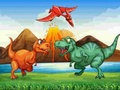 Игра Цветни динозаври, съвпадение 3  онлайн