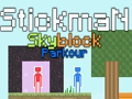 Игра Stickman Skyblock Parkour онлайн