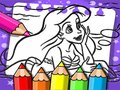 Игра Русалката Ариел Книжка за оцветяване  онлайн