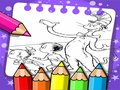 Игра Книжка за оцветяване котка в шапката  онлайн