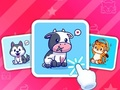 Игра Сладки картички с животни  онлайн