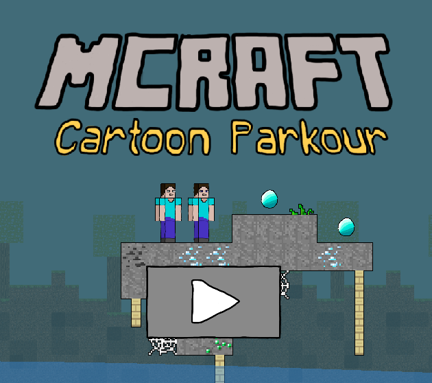 Игра Mcraft Cartoon Parkour онлайн