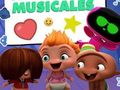 Игра Mini Beat Power Rockers: Музикални стикери  онлайн