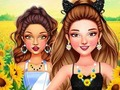 Игра Слънчогледов блясък на знаменитости  онлайн