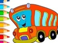 Игра Книжка за оцветяване: Автобус  онлайн