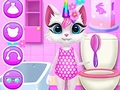 Игра Ежедневна грижа за Kitty Unicorn  онлайн
