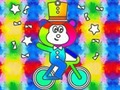 Игра Книжка за оцветяване: Маймуна кара велосипед  онлайн