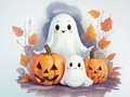 Игра Книжка за оцветяване: Призраци на Хелоуин  онлайн