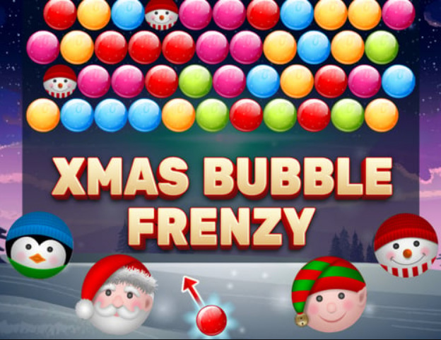 Игра Коледа Bubble Frenzy  онлайн