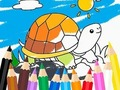 Игра Книжка за оцветяване: Слънчева костенурка  онлайн