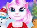Игра Котка Момиче Игра Коледен декор  онлайн