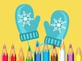 Игра Книжка за оцветяване: Сладки зимни дрехи  онлайн