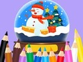 Игра Книжка за оцветяване: Коледна кристална топка  онлайн