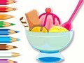 Игра Книжка за оцветяване: сладолед  онлайн