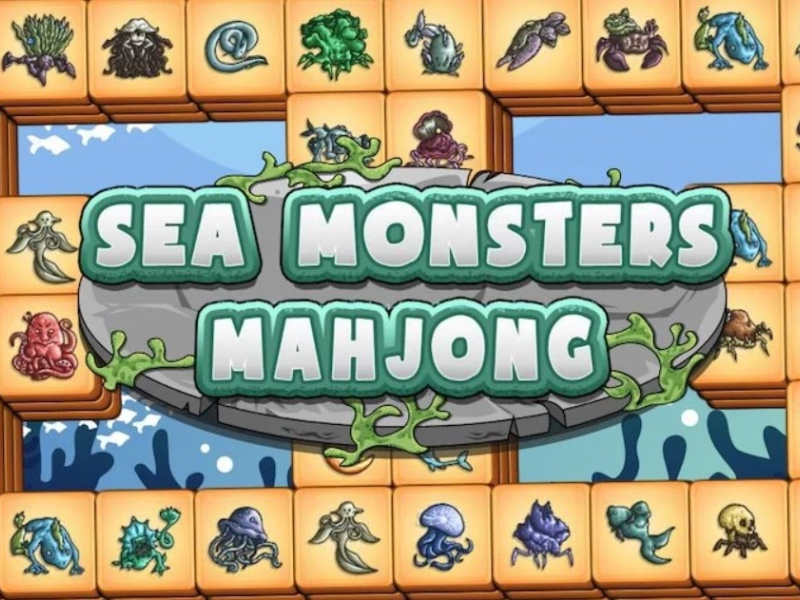 Игра Морски чудовища Маджонг  онлайн