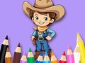 Игра Книжка за оцветяване: Каубой  онлайн