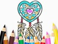 Игра Книжка за оцветяване: Heart Dreamcatcher  онлайн