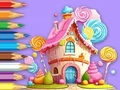 Игра Книжка за оцветяване: Lollipop House  онлайн