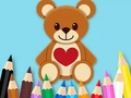 Игра Книжка за оцветяване: Играчка мечка  онлайн