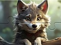 Игра Пъзел: Усмихнат вълк  онлайн