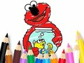 Игра Книжка за оцветяване: Elmo New Friend  онлайн
