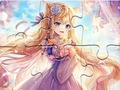 Игра Пъзел: Момиче-котка  онлайн